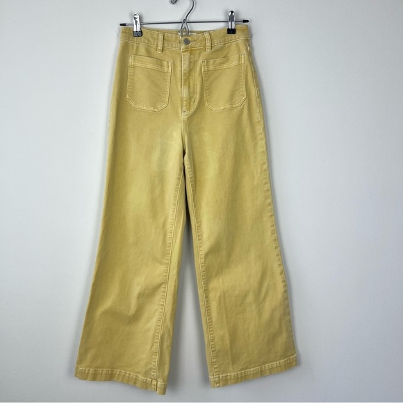 Rolla’s High Rise Wide Leg Jeans Yellow Tan - Picture 1 of 8